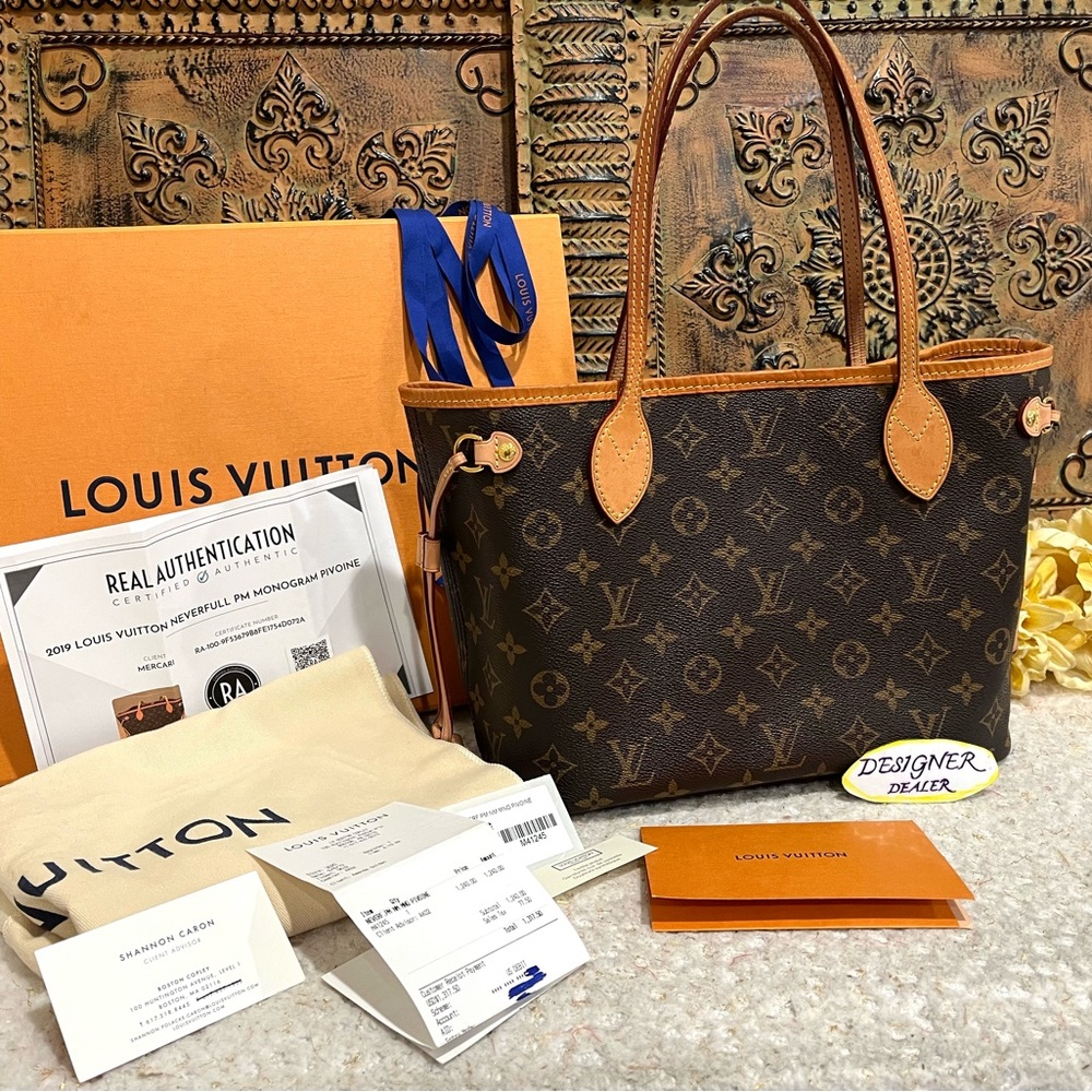 2019 Louis Vuitton Neverfull PM Monogram Pivoine Tote